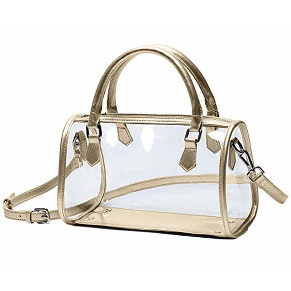 Clear Jelly Purse Transparent Handbag Top Handle Shoulder Bag Pvc ;) - Picture 1 of 1